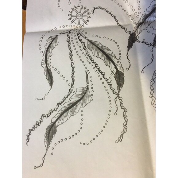 4316 Tri Chem Indian Mask Pre-Shaded Iron Transfer 21" X 16" Native American - Picture 4 of 11